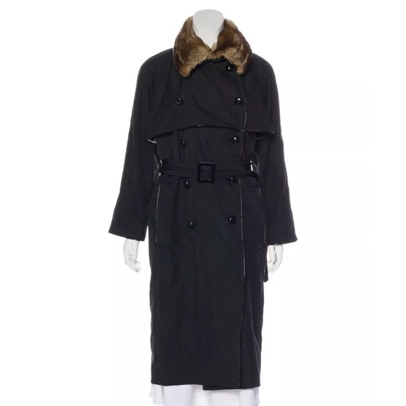 Yves Saint Laurent Jackets & Coats Ysl Authentic Fur Trimmed Trench